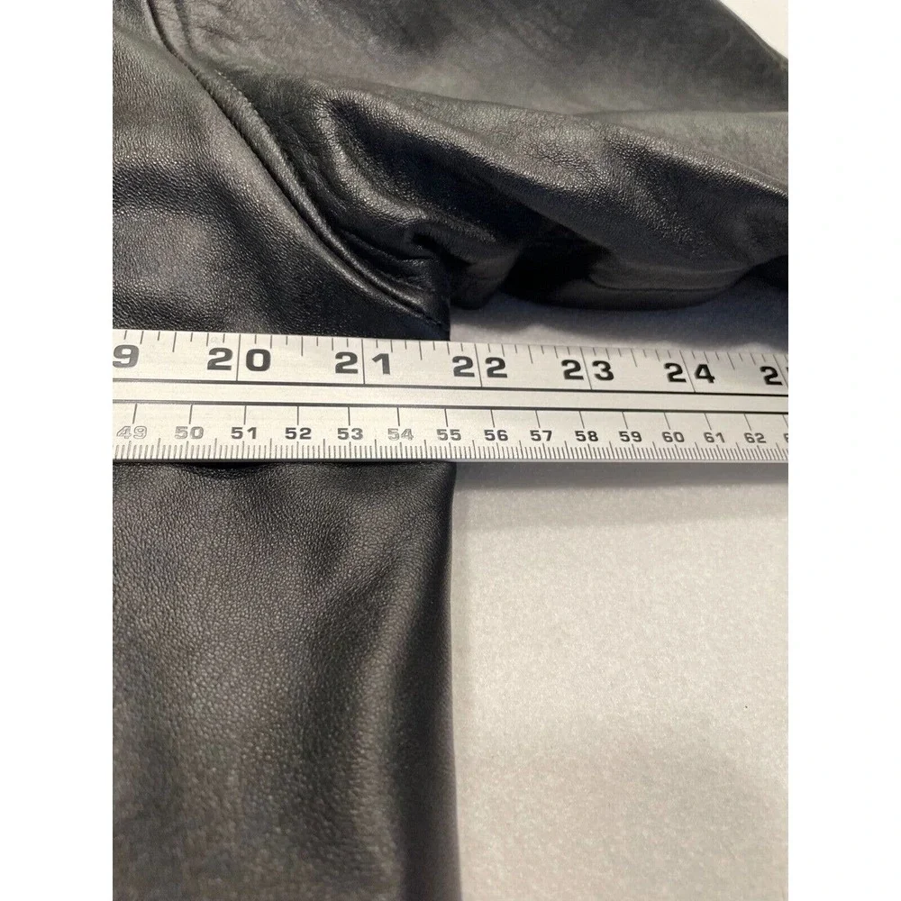 Twins‎ Leather Collection TLC Size M Open Coat Jacket Shawl Collar Longline